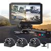 VSYSTO 4CH Dash Cam, Visione Notturna a Infrarossi GPS 7'' Monitor 1080P Anteriore e Laterale e Telecamera Posteriore di Backup per Semirimorchio Camion Van Trattore (7 pollici+1080P telecamere*4)