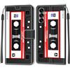 KENHONER Custodia per Samsung Galaxy S25 5G, cassetta audio | Portafoglio Pelle PU, Magnetica, Resistente Agli Urti, Scomparto Carte Credito, Pieghevole, Flip Libro, Motivo