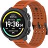 GIOPUEY 22mm Cinturini Compatibile con SUUNTO Vertical 2/Vertical/Race2/Race/Race S/Run, Morbido TPU Cinturino [Design a Colori di Giunzione] - Orange