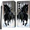 Haninsuze Cover per Samsung Galaxy A05s, Custodia Interno TPU Antiurto Portafoglio con Disegni [schede Fessura] [Supporto Stand] Cover Libro in PU Pelle (Cavallo)