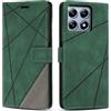 SONWO Cover per Xiaomi 14T PRO, Flip Custodia in PU Pelle, Cover a Libro Portafoglio con Slot per Schede e Supporto Stand per Xiaomi 14T PRO, Verde