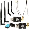 NooElec Dual Band NESDR Nano 3 Premium ADS-B (978MHz UAT & 1090MHz 1090ES) Bundle per Stratux, Avare, Foreflight, FlightAware e altre Applicazioni. Include 2 SDR, 4 Antenne, 5 Adattatori.