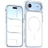 IMEIKONST Magnetica Cover per iPhone 17 Air 6.5, Compatibile con MagSafe, Antiurto di Grado Militare Custodia Opaca Protettiva Sottile TPU + PC Case per iPhone Air. Bianco LYSS