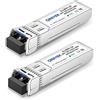 QINIYEK 10GBase-LR SFP+ Transceiver,10G Monomodale SFP+ Modulo LC per Cisco SFP-10G-LR,Ubiquiti UF-SM-10G,Meraki MA-SFP-10GB-LR,Mikrotik,Supermicro(SMF,1310nm,10km,DDM)(Confezione da 2)