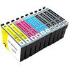 Aurotec Compatibili per Cartucce 604XL Compatibili per Epson 604XL Multipack per Expression Home XP 2200 XP 3200 XP-2205 XP-4205 XP-4200 XP-3205 Workforce WF-2910 WF-2930 WF-2935 WF-2950 (10 Pack)