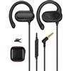 iMangoo Cuffie Open Ear con Filo Jack 3,5mm per Xiaomi Redmi 15 Note 14 POCO C85 M7Pro,3,5mm Aux Auricolari Aperti Cablati c/Mic e Gancetto Sport Cuffie con 1,5M Cavo per Donne/Bambini/Uomini Orecchie Piccole