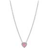 PANDORA Timeless 398425C02-45 Collier en forme de cœur en argent sterling avec zircone Rose 45 cm, 45 cm, Argent sterling, Zircone cubique