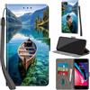 Haninsuze Cover per iPhone SE 2022 5G/SE 2020/7/8 Custodia Cover Pelle Libro Portafoglio con Porta Carte Magnetica Protezione Antiurto Cuoio Flip Case Custodia Cover per iPhone SE2/SE3, barca