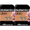 Duracell 4X Duracell LR44 A76 V13GA 76A (2 Blister Da 2 batterie) 4 Pile