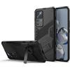 ESTH® Custodia per Xiaomi 12T Pro con Supporto [Compatibile con Supporto Magnetico per Auto] Cover Paraurti PC + TPU, Nero