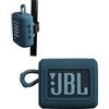 adada La fodera in silicone Hermitshell è adatta per JBL GO 4 / JBL GO 3, altoparlante impermeabile portatile (Blu) (Solo copertura in silicone)