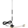 Bingfu Antenna 4G LTE GSM 10 dBi SMA Maschio Con Base Magnetica Cavo 3 m, Cavo Splitter SMA Doppio, per Router LTE, Hotspot, Gateway Cellulari e Dispositivi IoT