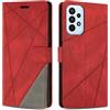 SONWO Cover per Galaxy A23 4G (5G) / F23 5G / M23 5G / M13 4G Custodia, Flip Caso in PU Pelle Case Cover Premium Portafoglio Custodia per Galaxy A23 4G (5G) / F23 5G / M23 5G / M13 4G, Rosso