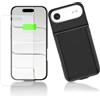 HUOBAO Custodia per iPhone 17 Air, batteria ricaricabile (8500 mAh, 6,6), con pellicola protettiva, caricabatterie portatile, batteria per iPhone 17, colore: nero