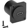 QIANRENON Adattatore USB C 3.1 femmina a femmina, ricarica 100 W, connettore dritto, alloggiamento Al e D/XLR