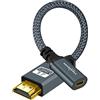Twozoh Cavo adattatore da HDMI a Micro HDMI, adattatore da presa Micro HDMI a HDMI supporto 3D/4K 1080p. (60CM/2FT)