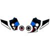 AZgraphishop Protezione Batti Tacco RESINA 3D COMPATIBILE CON HONDA Africa Twin CRF 1100 L Adventure Sports ADB-002(NWS) (Tricolore)