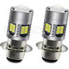 Ruiandsion 2 pz H6M Lampadina faro LED Super Bright 3030 22SMD Chip Lampadina LED 6V 12V Universale P15D Lampadina faro LED per moto (fascio Hi/Lo) 6000K Bianco
