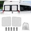 HEBERUCK Thermomatte Adatta per Peugeot Boxer Citroën Jumper Relay Doppio Sportello Posteriore, FIAT Ducato Protezione Solare per Parabrezza Interno Adatta, Parasole per Copertura Parabrezza Anteriore