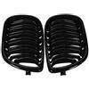 Viviance Griglia a doppia linea Griglie anteriori nere lucide compatibile con BMW E46 4 PORTE 3 Serie 02-04