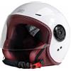 ORIGINE Casco Jet Moto ECE 22.06 Scooter Leggero con Visiera Lunga | Design leggero e compatto con visiera trasparente lunga, ideale per gli spostamenti urbani e l'uso quotidiano.