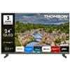 THOMSON - TVC LED 24 QLED GOOGLE HDR WIFI SAT 3 HDMI 2USB NERO DOLBY AUDIO 12 VOLT - SPEDIZIONE GRATUITA