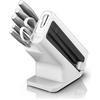 Ninja Set 6 Pezzi, Coltelli, Forbici, Affilacoltelli Integrato Ninja Foodi StaySharp, Coltello da chef, per affettare, da pane, multiuso, spelucchino, forbici da cucina, Bianco K62006EUWH