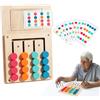 LUYIEDHA Giochi in Legno per Demenza, 12 Carte per Allenare la Mente, Pannelli Sensoriali in Legno Portatili per Demenza per Adulti, Gioco di Memoria in Legno per Anziani, Design Sicuro (Multicolore A)