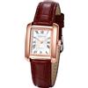 JewelryWe - Orologio da Polso in Cuoio con Numeri Romani, Orologio al Quarzo Vintage da Uomo Donna, Regalo per Lui Lei
