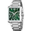 Festina Orologio Uomo Analogico in Acciaio Inossidabile 316L Argentato - Movimento al Quarzo - Cronografo - Vetro Minerale ad Alta Resistenza - Impermeabile 5 ATM F20635/3 On the Square