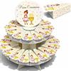 Regalami Bomboniere 30 Scatoline Portaconfetti a Forma di Torta per Battesimo, Comunione o laurea, Complete di Bigliettino e Espositore Torta, Bomboniere per Confetti e Ricordini Evento (Comunione Bimba)