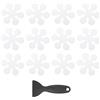 PATIKIL 12 PCS Adesivi Antiscivolo per Vasca, Adesivi Antiscivolo per Doccia con Raschietto Decalcomanie per Pavimento Doccia Forma Fiocco di Neve Carini per Vasche, Trasparenti