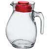 Bormioli Rocco Accessori Cucina Brocca Caraffa da Tavola in Vetro 144Cl con Tappo Rosso