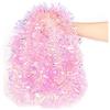 LOMIMOS Ghirlanda natalizia da 4,5 m, decorazione glitterata rosa per albero di Natale, feste e matrimoni