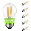 LVWIT Lampadine LED E27 Luce Calda 2700k, Lampadine Filamento Classe A Ultra Efficiente, 2.2W Equivalenti a 40W, 470LM, Mini Globo G45 Vintage, 95% Risparmio Energetico, Non Dimmerabile, 6 Pezzi