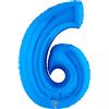 Grabo Palloncino in pellicola con numero gigante, 102 cm, blu #6