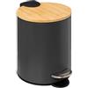 5 five simply smart 5five - cestino a chiusura morbida 3l trio grigio antracite