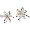 Dew 4085RG Orecchini a perno, a forma di giglio tigre, in argento Sterling e con placcatura in oro rosa