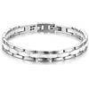 JewelryWe Bracciale Donna in Acciaio Inossidabile Ceramica Colore Bianco/Rosa/Nero Regalo