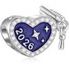 LANBEIDE Ciondoli natalizi per ciondoli Pandora, in argento Sterling 925, a forma di fiocco di neve, Babbo Natale, cane, gatto, per braccialetti Pandora, regalo per donne per Natale, Argento sterling