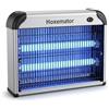 Hoxemator Antizanzare Elettrico 20W Lampada Zanzare con Luce UV 365nm, Zanzariera Elettrica Esterno e Interno, Chimica-Free, Silenziosa Trappola Insetti e Mosche per Camera, Cucina, Patio, Giardino