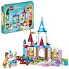 LEGO Disney Princess Creative Castles 43219, set da castello giocattolo con mini bambole e mattoni di Bella e Cenerentola, giocattoli da viaggio per bambini, ragazze e ragazzi dai 6 anni in su