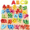 Jacootoys Alfabeto in legno Puzzle ABC Grosso Blocchi Bordo Giocattoli Educativi per l'apprendimento Precoce Regalo per Bambini