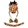 Inception Pro Infinite Set Cerchietto Giraffa Coda Papillon Animali Donna Costume Travestimento Carnevale Halloween Cosplay Accessori Idea Regalo natale compleanno Giraffa