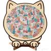 Vordpe Puzzle a forma di gatto, puzzle irregolare con supporto, 135 pezzi, puzzle in legno colorato per adulti, regalo creativo per gli amanti dei gatti (C)