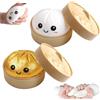CHANCCI 2PCS Giant Glitter Dumpling Squishy,Gommose giganti a forma di raviolo con glitterati, Palline antistress a forma di raviolo, Divertente Giocattolo Antistress Bao Bun Con Vaporiera Per Bambini Adulti