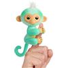 Fingerlings 2023 NUOVA Baby Monkey interattiva reagisce al tatto - 70+ suoni e reazioni - Ava (verde acqua)