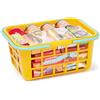 Casdon 62801.AMA002 - Cestino per la Spesa Giocattolo colorato per Bambini dai 2 Anni in su, con Versioni in Miniatura di Alimenti di Marca Popolari, Giallo