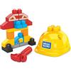 Mega Bloks Kit del Piccolo Costruttore con 18 Blocchi, Caschetto e Martello di Plastica, Giocattolo per Bambini 2+ Anni, GNT91