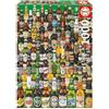 Educa - Puzzle 1000 pezzi 1000 Birre | Puzzle cibo e bevande | Misura 68x48 cm | Include colla Fix | Per adulti 14+ (12736)